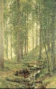 Ivan Shishkin Brook in a Forest France oil painting artist